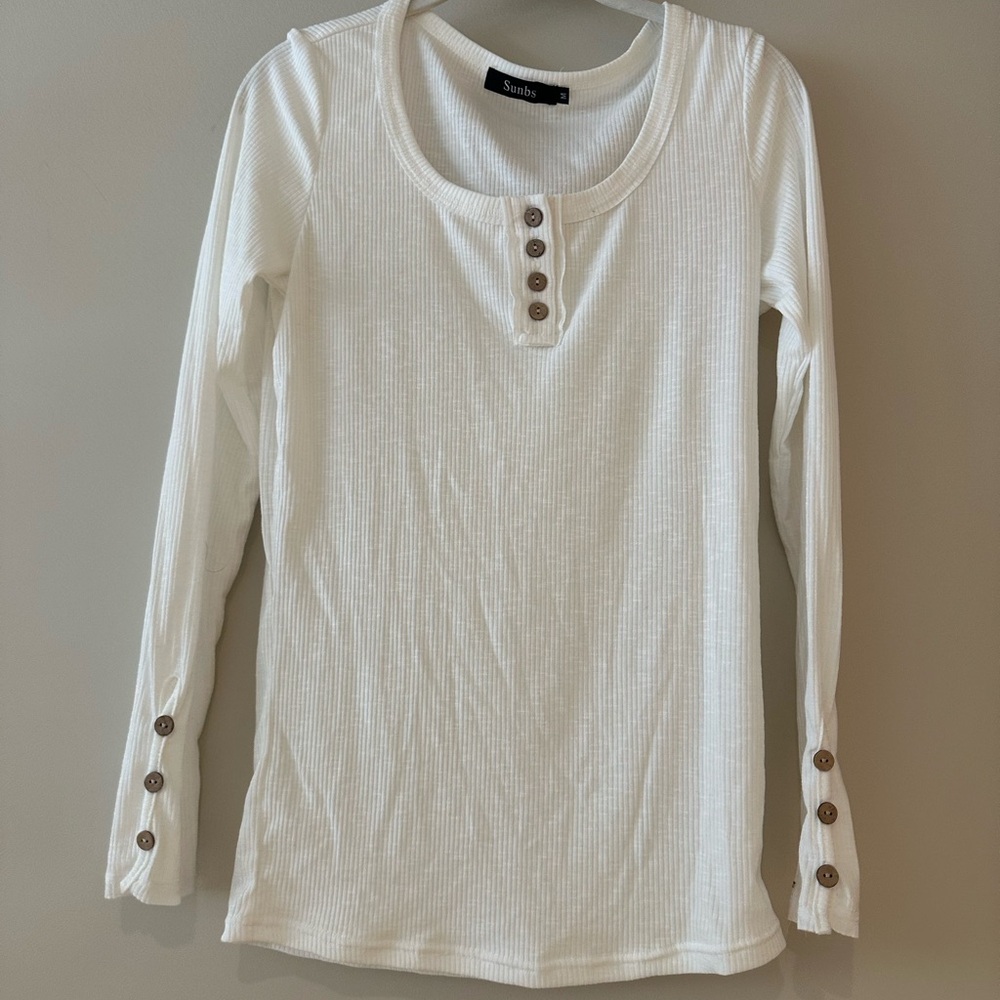 Sunbs Ribbed Henley Long Sleeve Shirt
